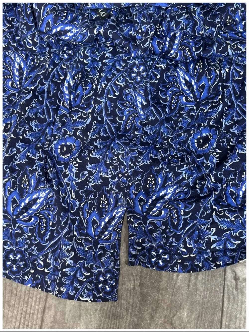 Polo Golf Ralph Lauren Blue Floral Paisley Cotton Polo ~ Size L ~ Item #6141